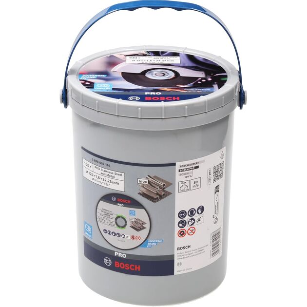 Диск відрізний Bosch Professional для нержавіючої сталі та металу, 125x1.6x22.23мм, 100шт, фото  | SNABZHENIE.com.ua