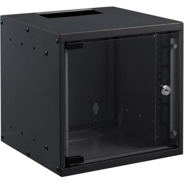 Шафа MIRSAN 10", 6U, SOHO, 306x300 мм, максимально 30 кг, чорна, фото , зображення 2 | SNABZHENIE.com.ua