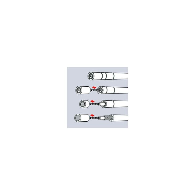 Стриппер KNIPEX 16 60 05 SB для коаксиальных кабелей, фото , изображение 5 | SNABZHENIE.com.ua