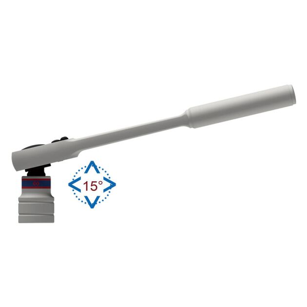 Тріскачка 1/2" 250мм 32 зуби (кут 15 градусів), фото , зображення 2 | SNABZHENIE.com.ua