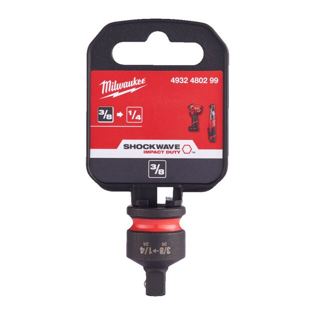 Адаптер MILWAUKEE 3/8" на 1/4" квадрат ударный, фото  | SNABZHENIE.com.ua