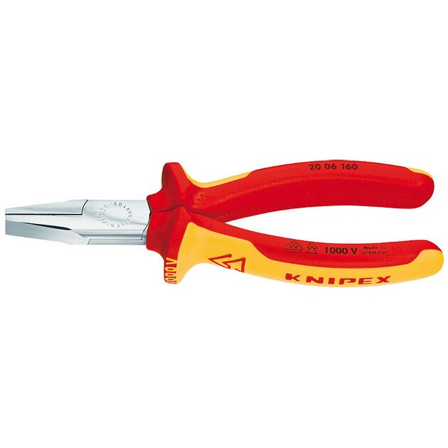 Плоскогубці з гладкими губками KNIPEX 20 06 160, фото  | SNABZHENIE.com.ua