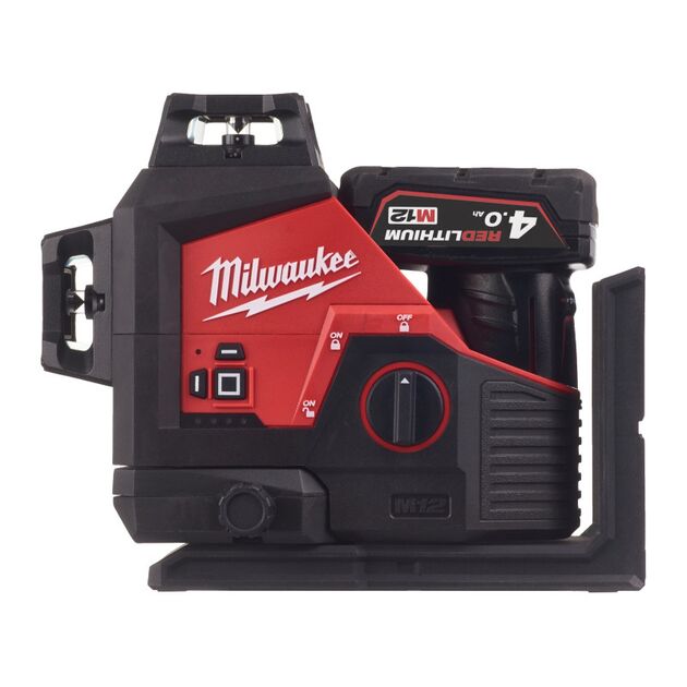 Лазерный нивелир Milwaukee M12 3PL-401C с зелёным лучом 4933478102, фото , изображение 4 | SNABZHENIE.com.ua