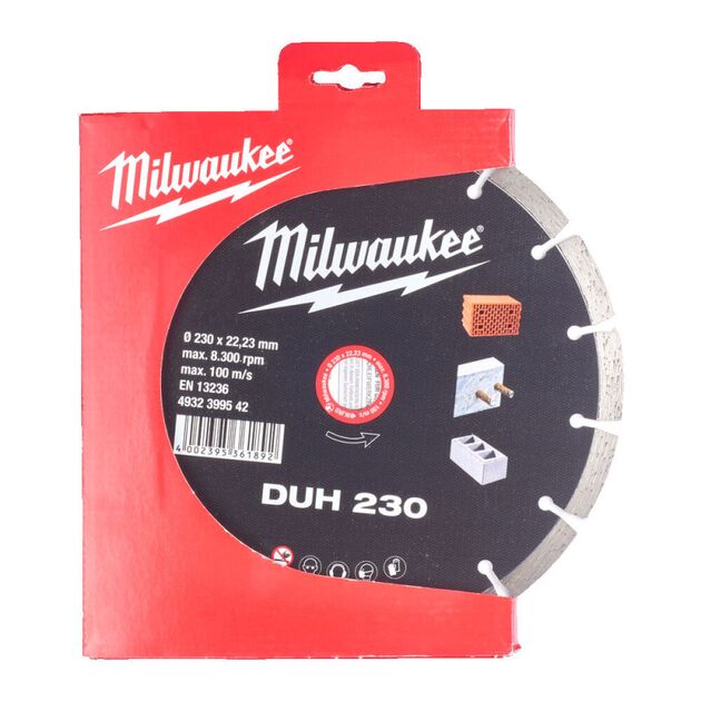 Алмазный диск DUH 230 для бетона и камня MILWAUKEE, фото  | SNABZHENIE.com.ua