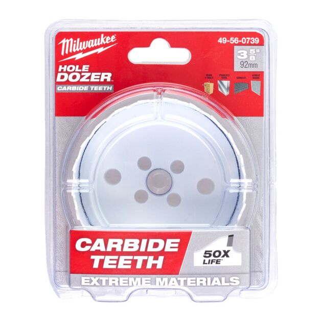 Биметаллическая коронка HOLEDOZER CARBIDE 92мм, фото , изображение 2 | SNABZHENIE.com.ua