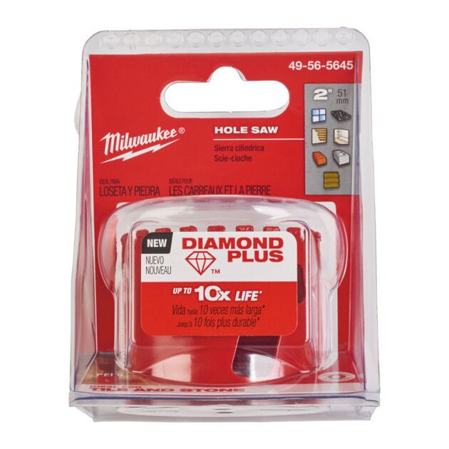 Коронка алмазна Diamond Plus Milwaukee 51 мм (1 шт), фото , зображення 2 | SNABZHENIE.com.ua