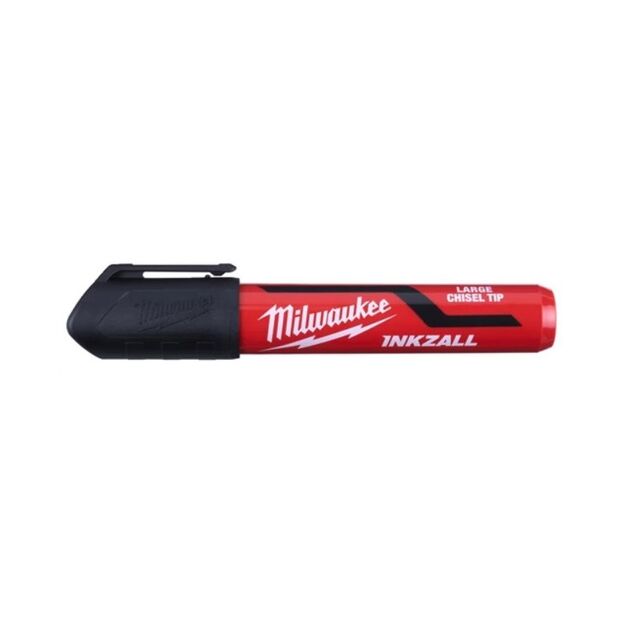 Маркер INKZALL черный L с скошенным наконечником, 3 шт., фото , изображение 2 | SNABZHENIE.com.ua