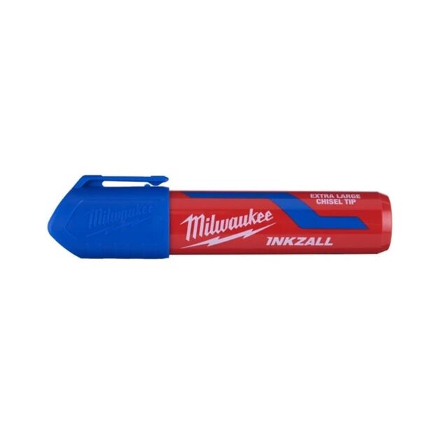 Маркер INKZALL для стройплощадки супер-большой XL синій MILWAUKEE, фото  | SNABZHENIE.com.ua