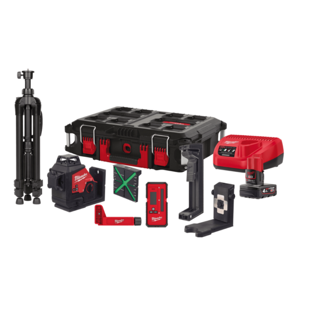 Нівелір лазерний 3D акумуляторний MILWAUKEE M12 3PLKIT-401P, фото , зображення 2 | SNABZHENIE.com.ua