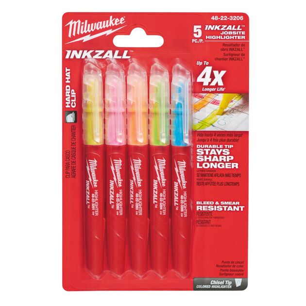 Набір маркерів INKZALL текстмаркерів MILWAUKEE, фото , зображення 5 | SNABZHENIE.com.ua