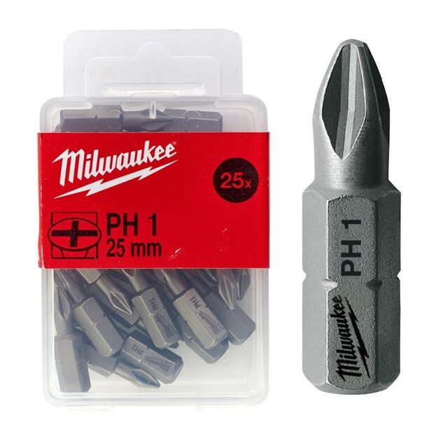 Насадка Milwaukee PH2 25мм (25 шт), фото , изображение 2 | SNABZHENIE.com.ua