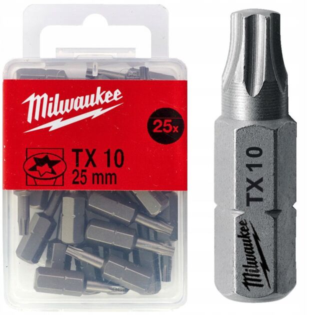 Насадка Milwaukee TX10 25 мм (25 шт), фото  | SNABZHENIE.com.ua