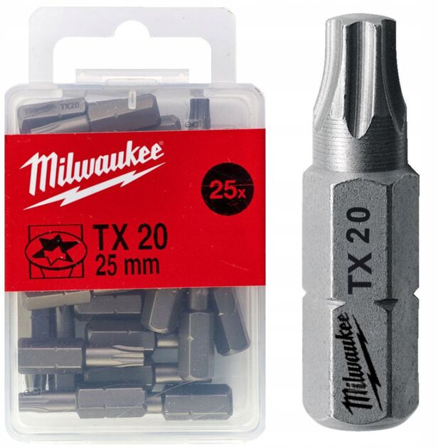 Насадка Milwaukee TX20 25мм (25 шт), фото  | SNABZHENIE.com.ua