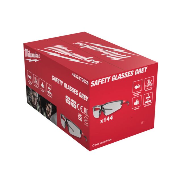 Очки ENHANCED з покриттям AS/AF (Сірі) (Багатоштучна упаковка - 144 пари) MILWAUKEE 4932479026, фото  | SNABZHENIE.com.ua
