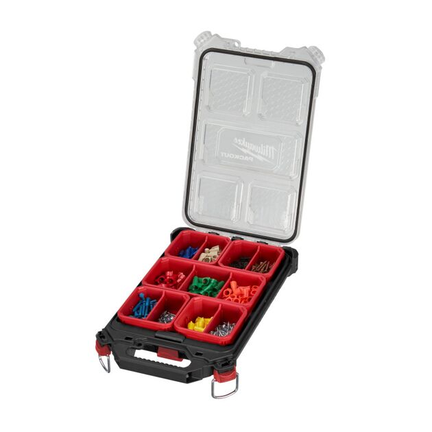 Компактный тонкий органайзер PACKOUT 250х380х65мм MILWAUKEE, фото , изображение 3 | SNABZHENIE.com.ua