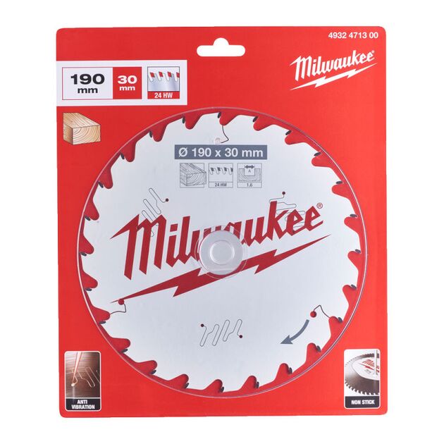 Пильный диск PFTE Thin Kerf Milwaukee, 190x30x1,6мм, 16 зубьев, фото  | SNABZHENIE.com.ua