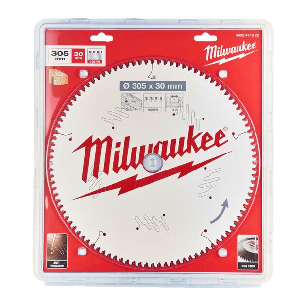 Пильный диск PFTE MILWAUKEE, 305х30х3,0мм, 100 зубьев, фото  | SNABZHENIE.com.ua