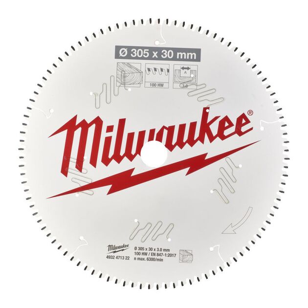 Пила дисковая PFTE MILWAUKEE, 305х30х3,0мм, 60 зубьев, фото , изображение 2 | SNABZHENIE.com.ua