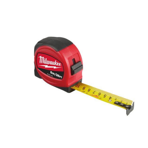Рулетка MILWAUKEE SLIMLINE S8-26/25, 8 м/16, артикул 48227726, фото , изображение 3 | SNABZHENIE.com.ua
