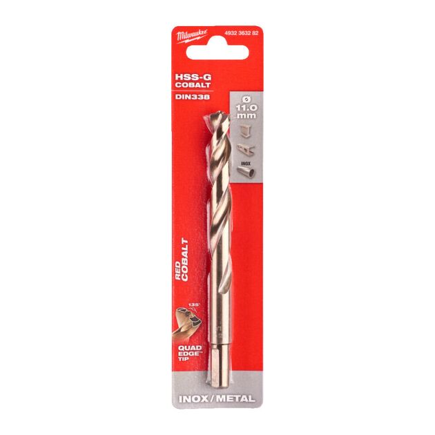Сверло по металлу HSS-Co MILWAUKEE DIN338 11,0 мм, фото  | SNABZHENIE.com.ua