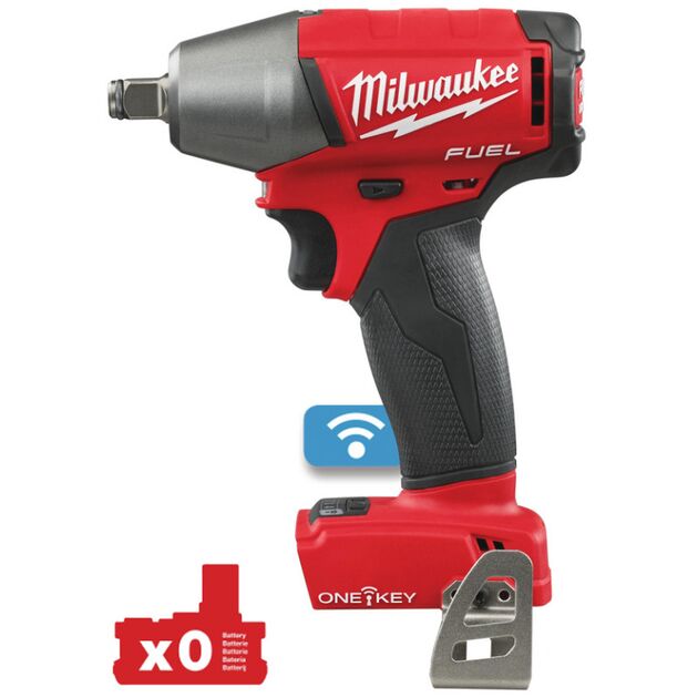Ударний гайковерт MILWAUKEE 1/2 M18 FUEL ONEIWF12-0 ONE-KEY з фрикційним кільцем 4933451153, фото  | SNABZHENIE.com.ua