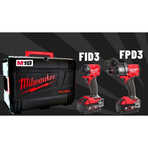 Набір акумуляторних інструментів M18 FPP2A3-502X MILWAUKEE, фото , зображення 4 | SNABZHENIE.com.ua