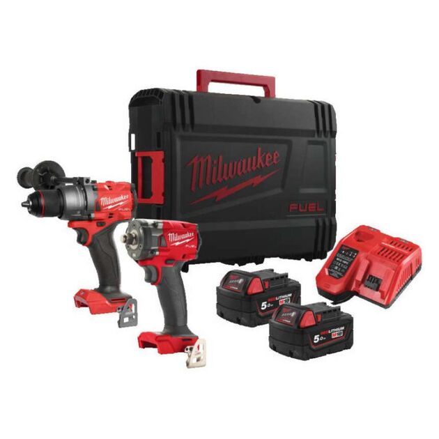 Набір акумуляторних інструментів Milwaukee M18FPP2B3-502X, фото , зображення 2 | SNABZHENIE.com.ua