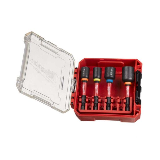 Набор магнитных головок Shockwave 1/4" для ударных работ, 4 шт, фото , изображение 2 | SNABZHENIE.com.ua