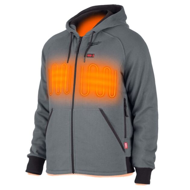 Толстовка з подогревом M12 HHGREY4-0 (L), серая, фото  | SNABZHENIE.com.ua