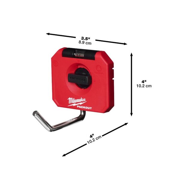 Держатель MILWAUKEE PACKOUT SMALL SINGLE STRAIGHT HOOK, фото , зображення 4 | SNABZHENIE.com.ua