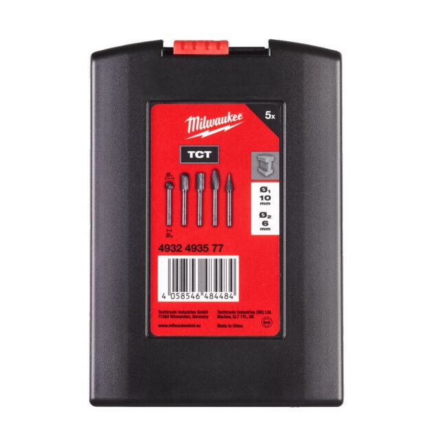 Набор борфрез твердосплавных TC 6 X 10MM 5 шт MILWAUKEE 4932493577, фото , изображение 3 | SNABZHENIE.com.ua