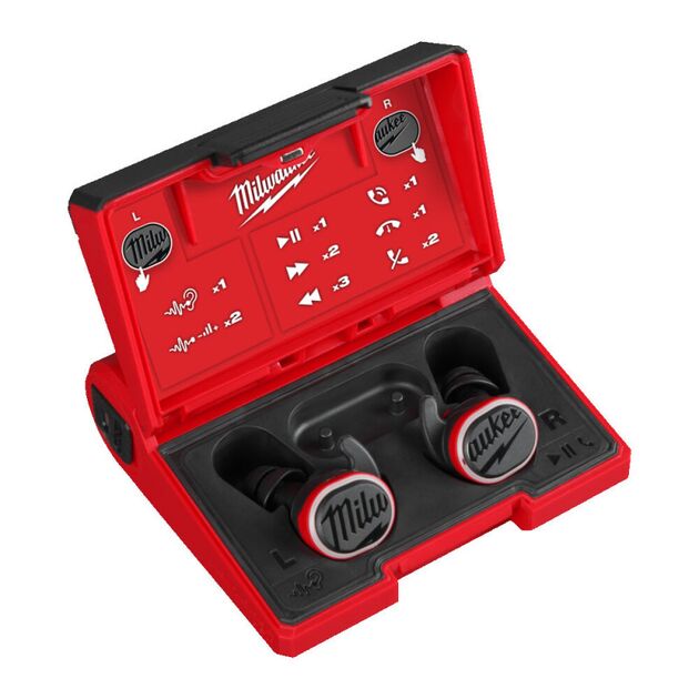 Наушники для роботи з захистом слуху MILWAUKEE REDLITHIUM L4 RLEPB-301 USB Bluetooth, фото , зображення 2 | SNABZHENIE.com.ua