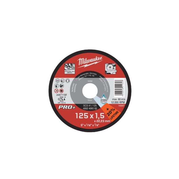 Тонкий отрезний диск по металлу Pro+ SCS41 125x1.5 мм-1 шт., фото  | SNABZHENIE.com.ua