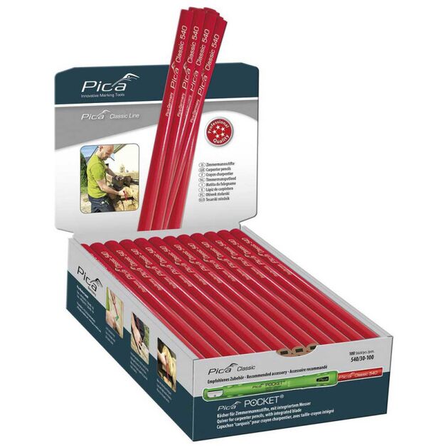 Олівець столярний Pica Classic 540 Carpenter 30cm, (100), фото , изображение 2 | SNABZHENIE.com.ua