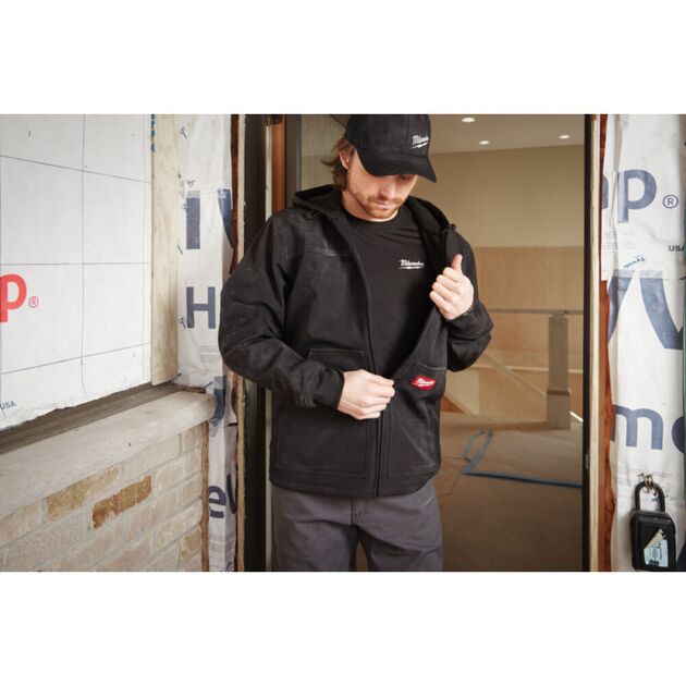 Куртка з капюшоном FREEFLEX™ MILWAUKEE, SJ, чорна, розмір XL, фото , зображення 5 | SNABZHENIE.com.ua