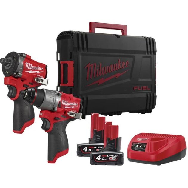 Набор инструментов M12 FPP2X2-402X MILWAUKEE, 2 аккумулятора, фото , изображение 2 | SNABZHENIE.com.ua