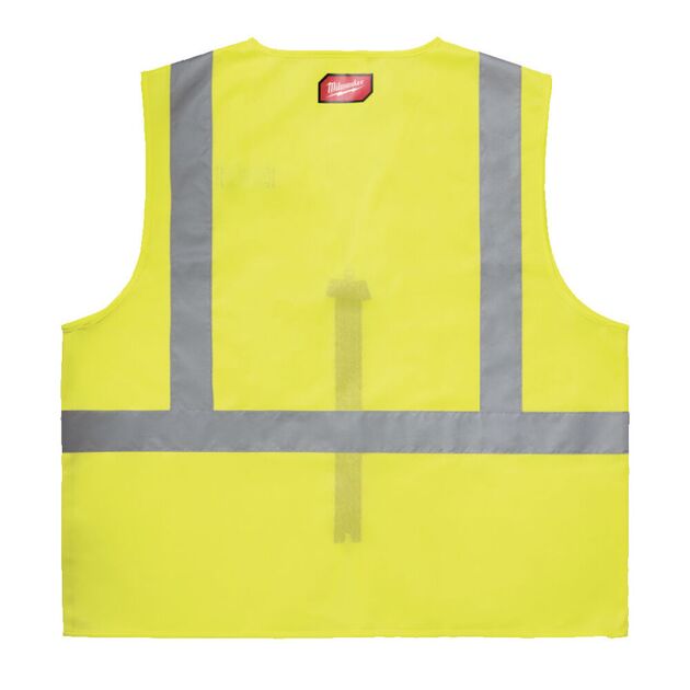 Сигнальний жилет Hi-Viz MILWAUKEE, жовтий (2XL/3XL), фото , зображення 2 | SNABZHENIE.com.ua