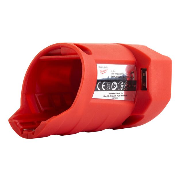 Адаптер-зарядний пристрій MILWAUKEE M12 BC USB (для одягу з підігрівом М12), фото , зображення 3 | SNABZHENIE.com.ua
