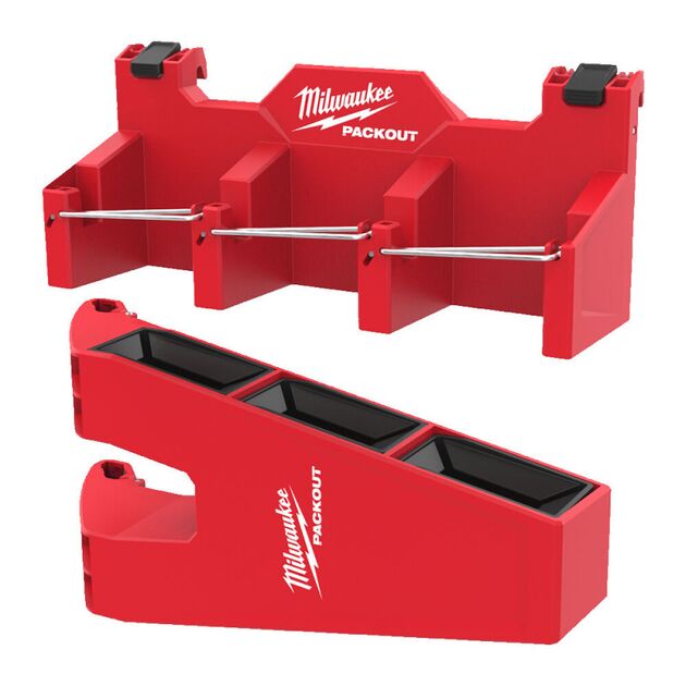 Держатели боковые для кейсов PACKOUT™ MILWAUKEE (2шт) для уровней, фото , зображення 2 | SNABZHENIE.com.ua