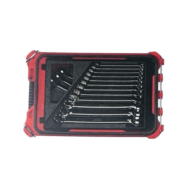 Набор комбинированных гаечных ключей хромированных MAXBITE MILWAUKEE PACKOUT (15 шт), фото , изображение 2 | SNABZHENIE.com.ua
