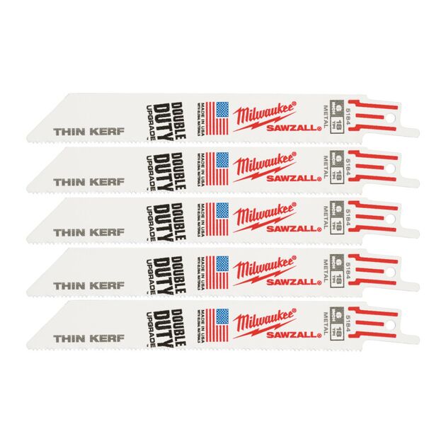 Полотно для сабельных пил THIN KERF MILWAUKEE, 150х1,4мм, (5шт), (металл), фото  | SNABZHENIE.com.ua