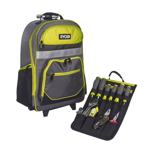 Рюкзак для инструмента RYOBI RSSBP2, выдвижная ручка, колесики, 25 л., фото  | SNABZHENIE.com.ua