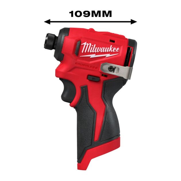 Шуруповерт ударный аккумуляторный MILWAUKEE (124Нм) M12 BLIDRC-202C (ЗУ+2акк.Х2Ач+кейс), фото , зображення 2 | SNABZHENIE.com.ua