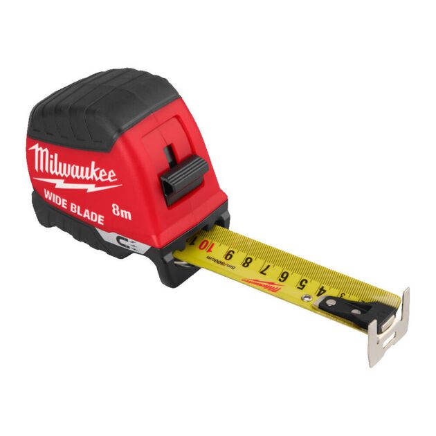 Рулетка магнитная WIDE BLADE MAGNETIC MILWAUKEE (Gen2), 8м (35мм), фото , изображение 2 | SNABZHENIE.com.ua