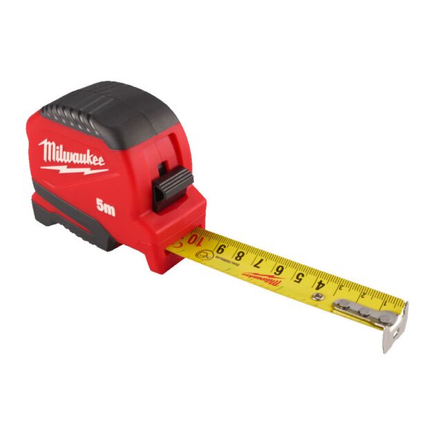 Рулетка Pro Compact MILWAUKEE (Gen 2), 5м, (25мм), фото , зображення 2 | SNABZHENIE.com.ua