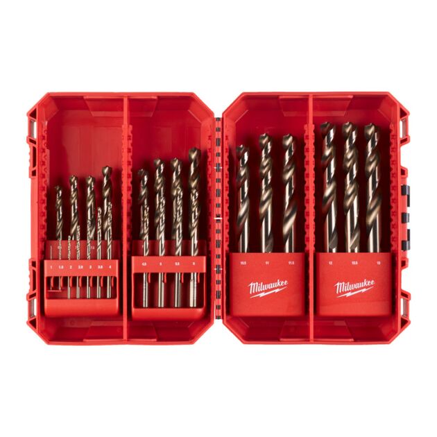 Набор сверл по металлу кобальтовых HSS-Co MILWAUKEE Set CB, DIN338, (Ø1-13мм) (25шт), фото  | SNABZHENIE.com.ua