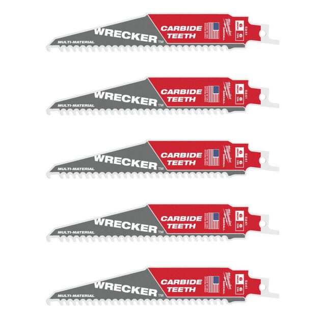 Полотно для сабельных пил WRECKER CARBIDE MILWAUKEE, 150х4,2мм, (5шт), (мультиматериал), фото  | SNABZHENIE.com.ua