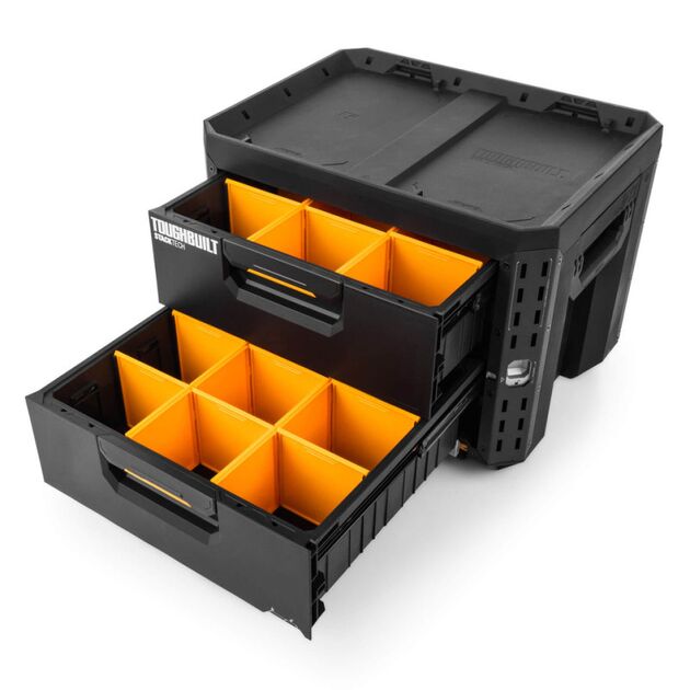 Ящик для инструментов TOUGHBUILT TB-B1-D-72 StackTech большой с 2 выдвижными ящиками, фото  | SNABZHENIE.com.ua