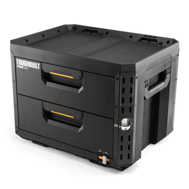 Ящик для инструментов TOUGHBUILT TB-B1-D-72 StackTech большой с 2 выдвижными ящиками, фото , изображение 2 | SNABZHENIE.com.ua