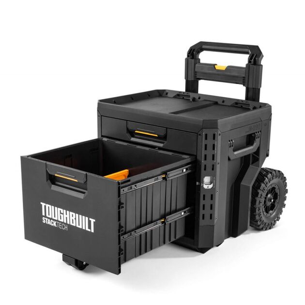 Ящик для инструментов TOUGHBUILT TB-B1-D-R92 StackTech на колесах 1+1 выдвижными ящиками, фото , зображення 3 | SNABZHENIE.com.ua